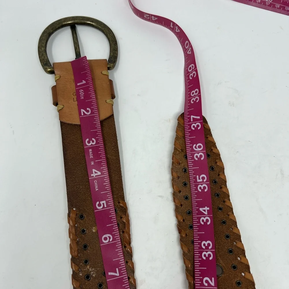 Leather studded belt